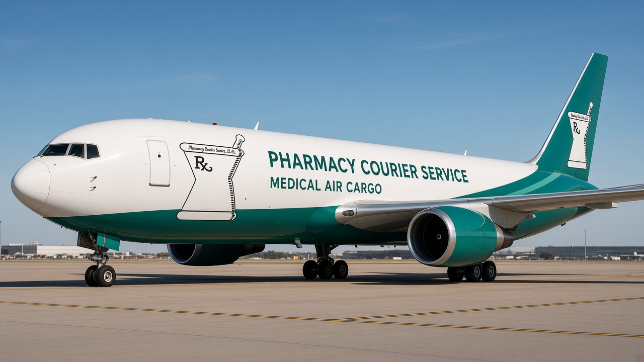 Pharmacy Courier Service medical air cargo plane
